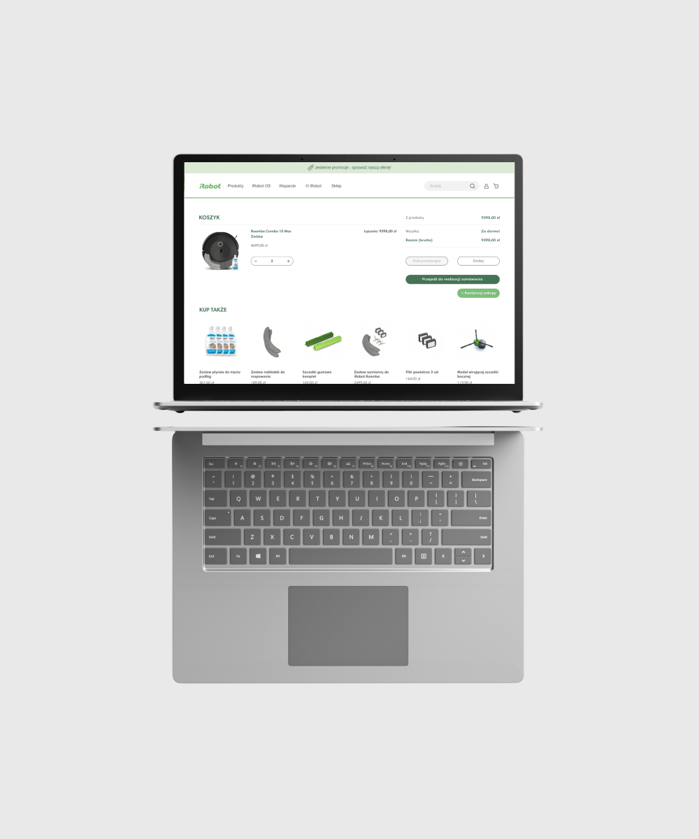 Redesign of basket and product filtering system for iRobot